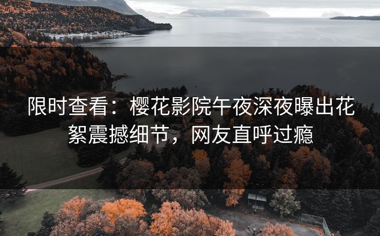 限时查看：樱花影院午夜深夜曝出花絮震撼细节，网友直呼过瘾