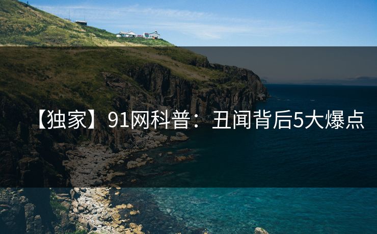 【独家】91网科普：丑闻背后5大爆点